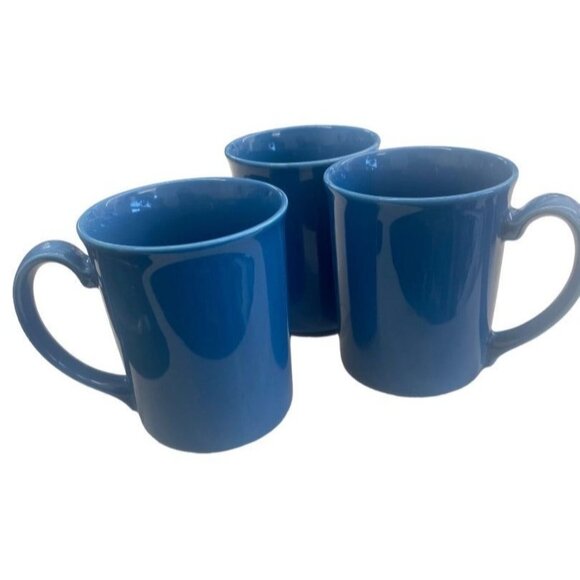 Corning Coffee Mugs Cups Blue 16 oz Set 3 - Picture 2 of 5